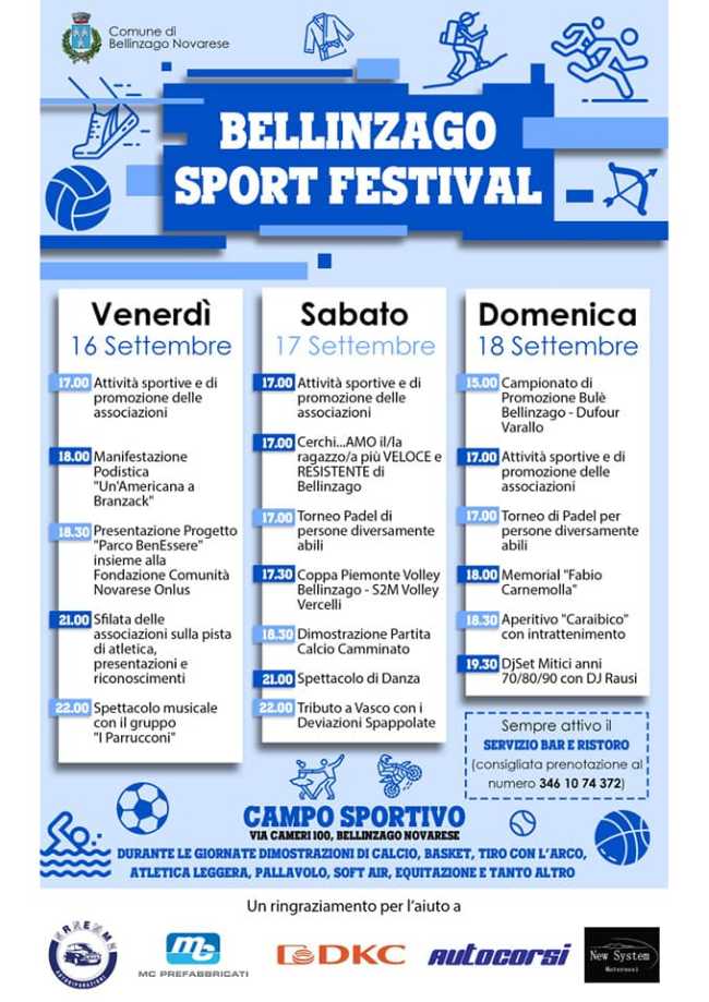 festa sport bellinzago