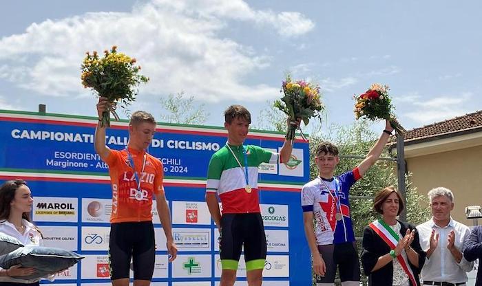 Lorenzo Soldarini del Pedale Ossolano terzo ai Campionati Italiani esordienti 
