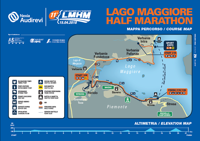 Le chiusure del traffico in occasione della Lago Maggiore Half Marathon